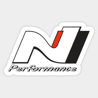 N Performance white Sticker